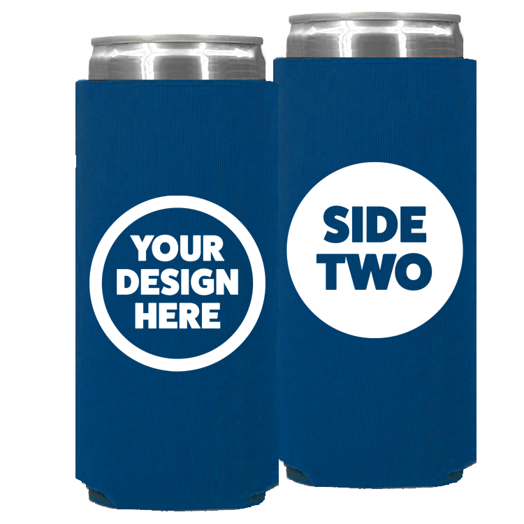 Foam Slim Can - One Color, Double Sided Print