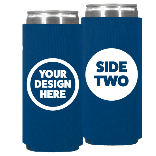 Foam Slim Can - One Color, Double Sided Print