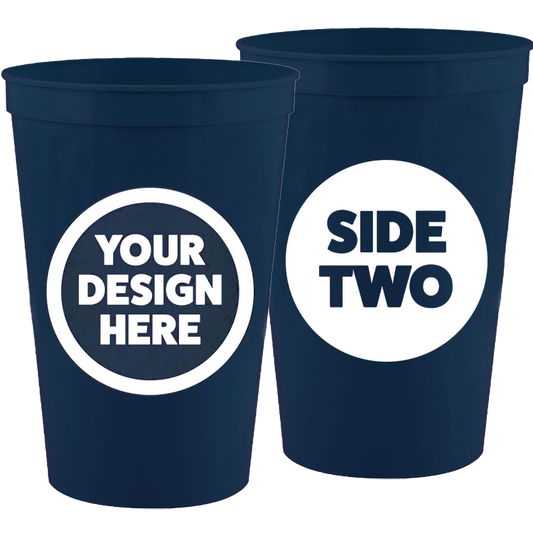 One Color, Double Side Print - 16 oz Plastic Cups