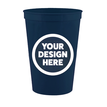 One Color, Single Side Print - 16 oz Plastic Cups