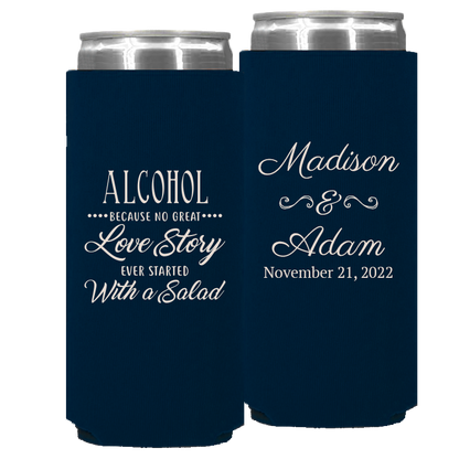 Wedding - Alcohol Because No Great Story - Foam Slim Can 062