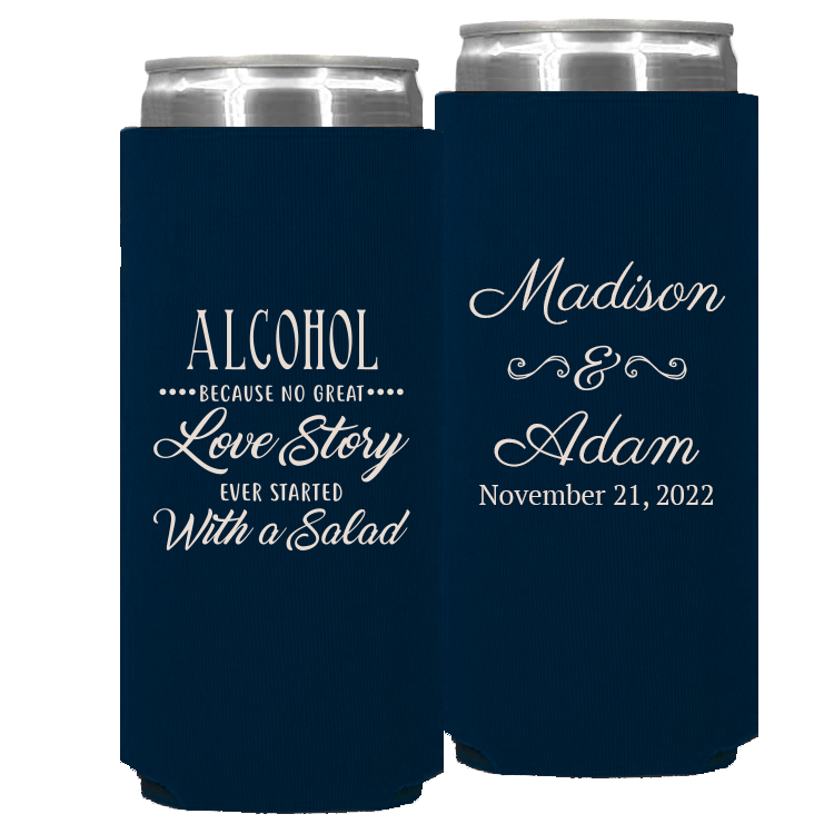 Wedding - Alcohol Because No Great Story - Foam Slim Can 062
