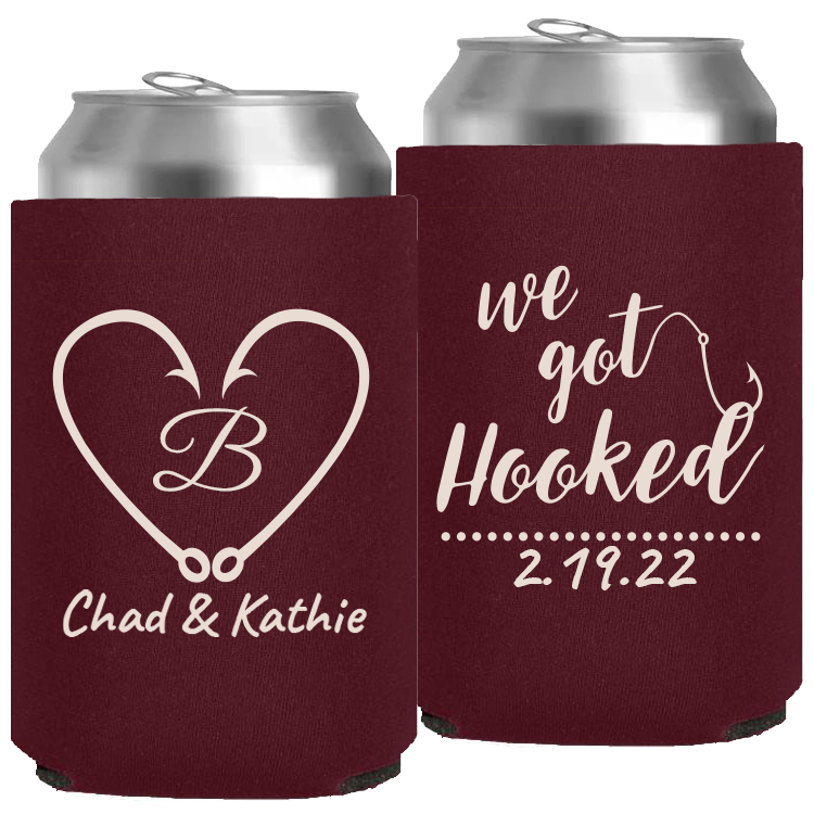 Wedding 003 - We Got Hooked Heart - Neoprene Can