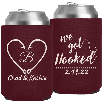 Wedding 003 - We Got Hooked Heart - Neoprene Can