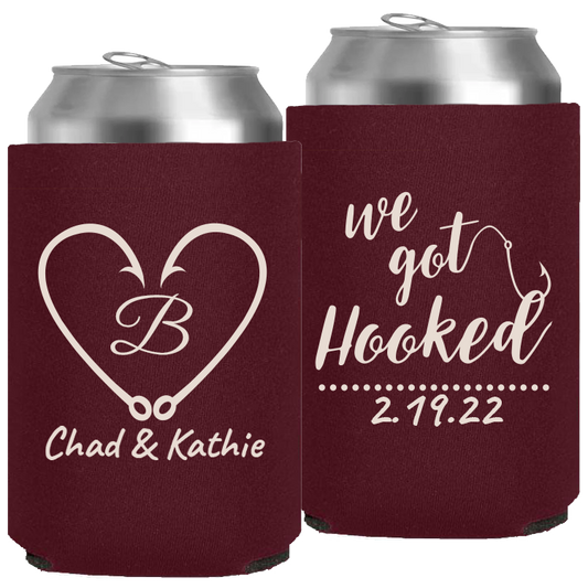 Wedding 003 - We Got Hooked Heart - Neoprene Can