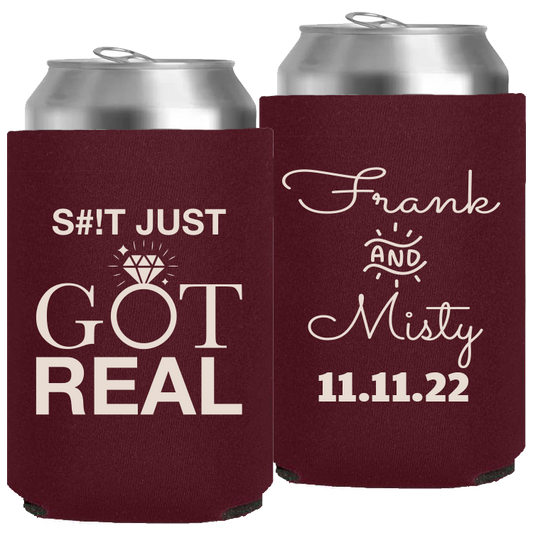 Wedding 004 - Shit Got Real - Neoprene Can