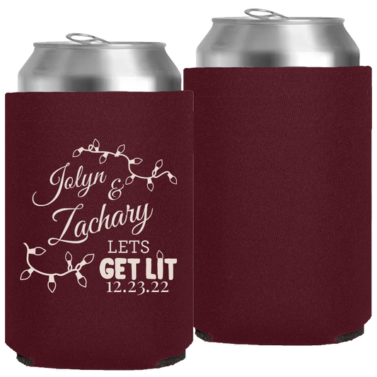 Wedding 005 - Let's Get Lit Names - Neoprene Can