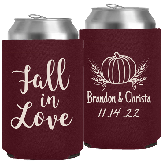 Wedding 009 - Fall In Love Pumpkin - Neoprene Can