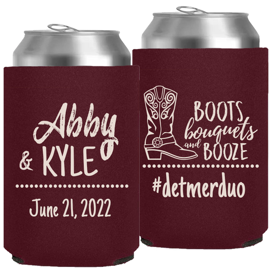 Wedding 010 - Boots Bouquets & Booze - Neoprene Can