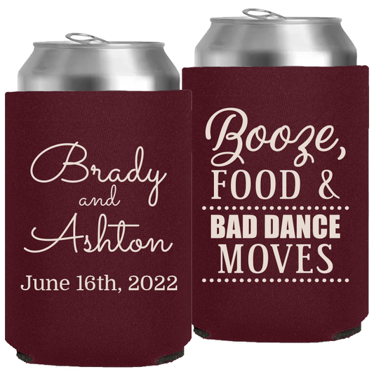 Wedding 021 - Booze Food And Bad Dance Moves Classic - Neoprene Can