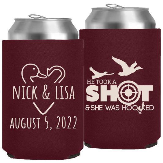 Wedding 022 - He Took A Shot & She Was Hooked - Neoprene Can