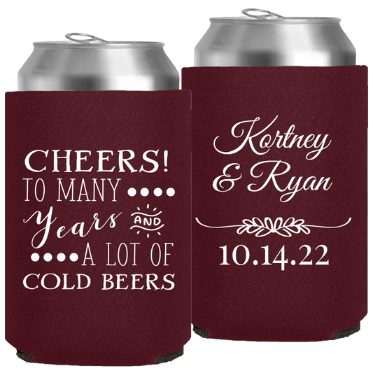 Wedding 024 - Cheers To Many Years & A Lot Of Cold Beers - Neoprene Can