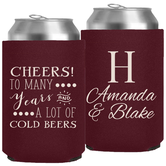 Wedding - Cheers To Many Years And A Lot Of Cold Beers - Neoprene Can 026