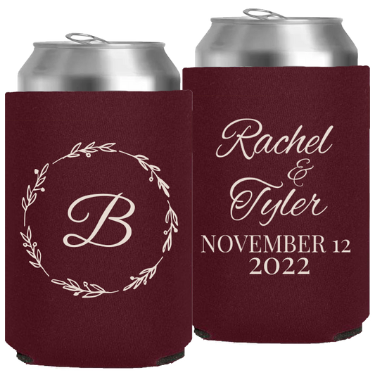 Wedding - Classy Wedding Names And Floral - Neoprene Can 027