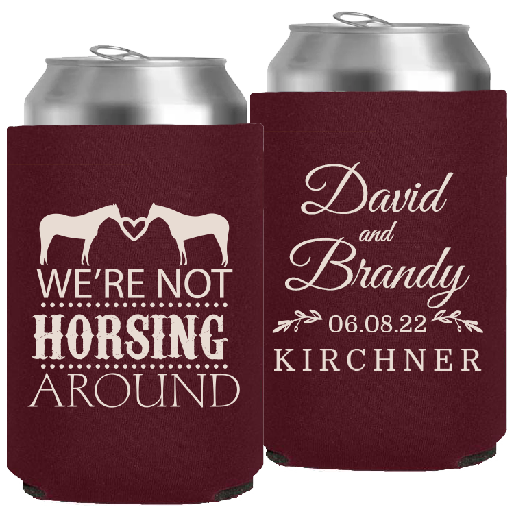 Wedding - We're Not Horsing Around - Neoprene Can 036