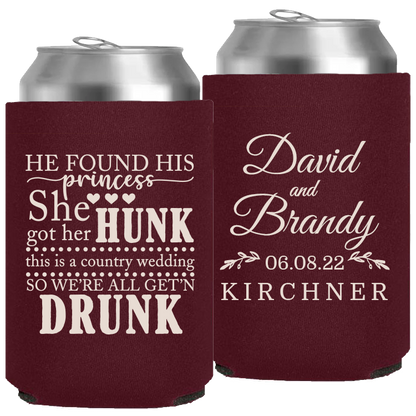 Wedding - He Found His Princess She Got Her Hunk - Neoprene Can 038