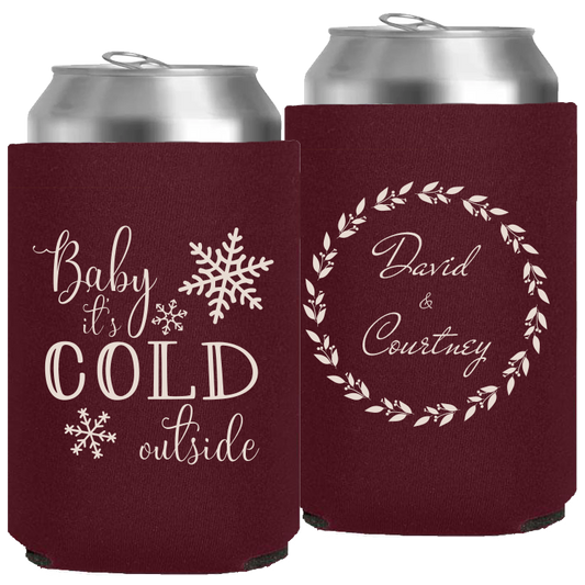 Wedding - Baby It's Cold Outside Winter - Neoprene Can 043