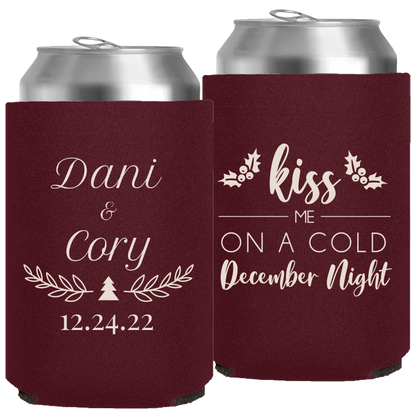 Wedding - Kiss Me On A Cold December Night Holiday - Neoprene Can 044