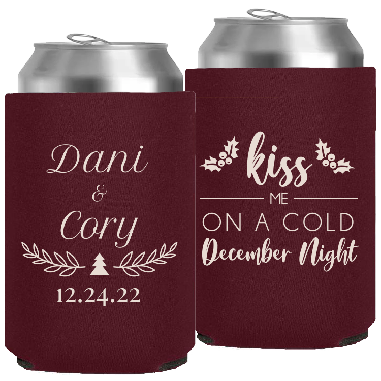 Wedding - Kiss Me On A Cold December Night Holiday - Neoprene Can 044