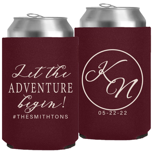 Wedding - Let The Adventure Begin - Neoprene Can 051