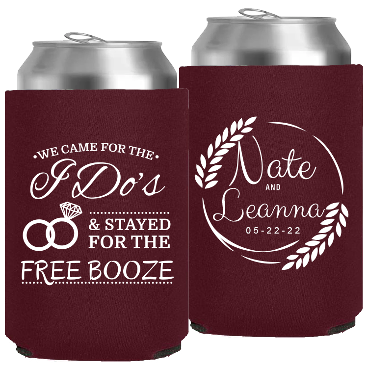 Coronavirus Can't Stop This Wedding - Neoprene Wedding Can Cooler #164N - outlet Custom - Wedding Favors, Can Coolers, Wedding Favor, Beer Holder