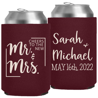 Wedding - Cheers To The New Mr & Mrs - Neoprene Can 057