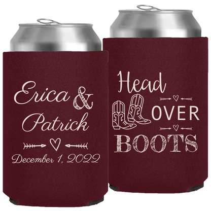 Wedding - Head Over Boots Heart - Neoprene Can 060