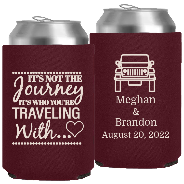 Wedding - It's Not The Journey Jeep - Neoprene Can 071