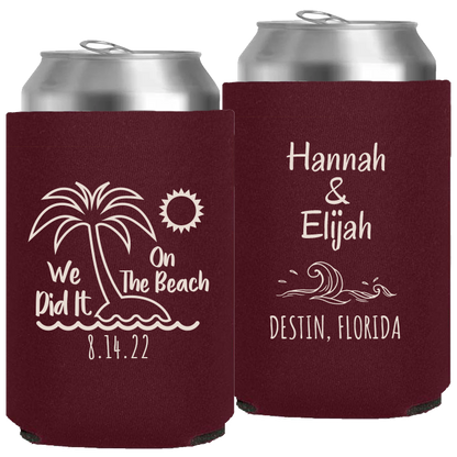 Wedding - We Did It On The Beach - Neoprene Can 080