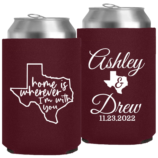 Wedding - Home Is Whenever I'm With You - Neoprene Can 089