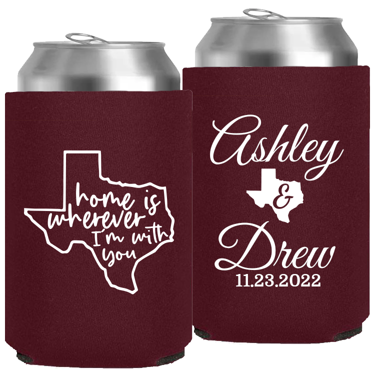 Wedding - Home Is Whenever I'm With You - Neoprene Can 089