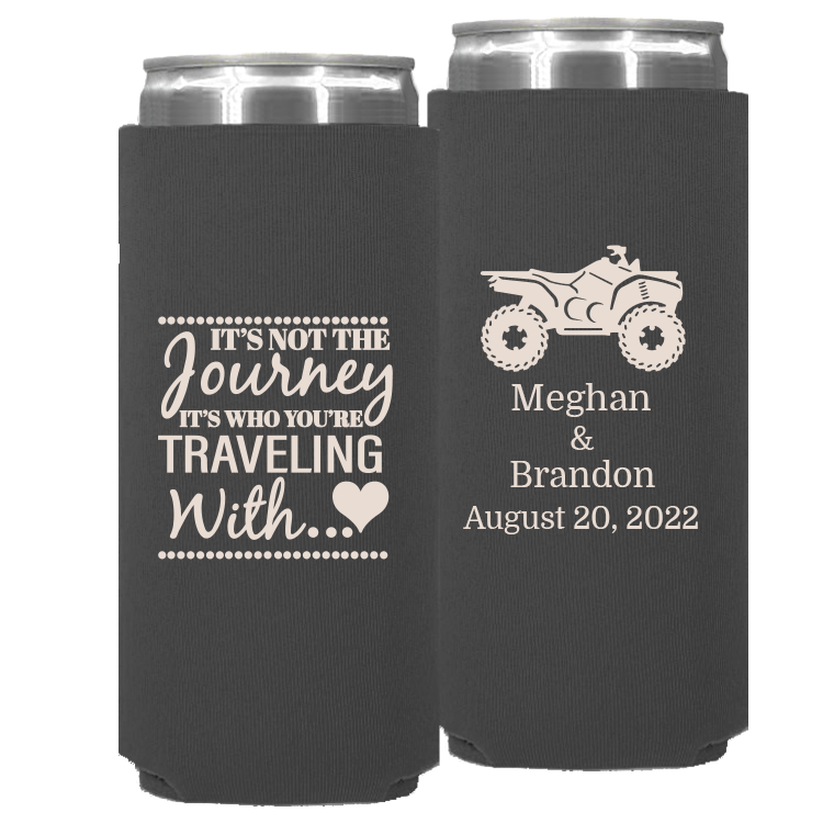 Wedding - It's Not The Journey Four Wheeler - Neoprene Slim Can 072