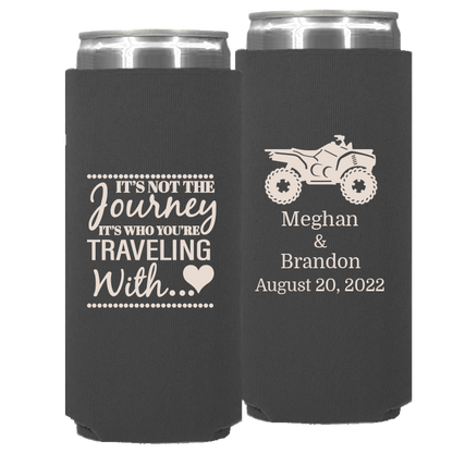 Wedding - It's Not The Journey Four Wheeler - Neoprene Slim Can 072