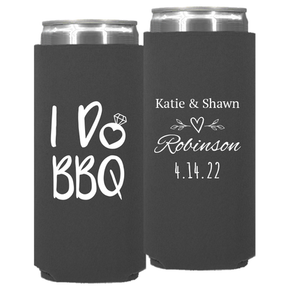 Wedding - I Do Bbq Names - Neoprene Slim Can 073