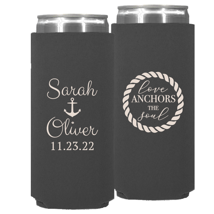 Wedding - Love Anchors The Soul - Neoprene Slim Can 083