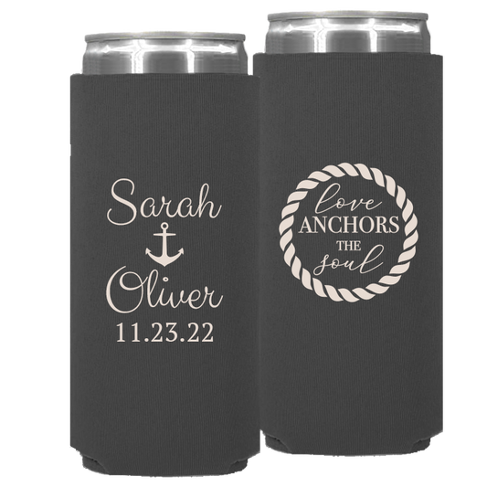 Wedding - Love Anchors The Soul - Neoprene Slim Can 083