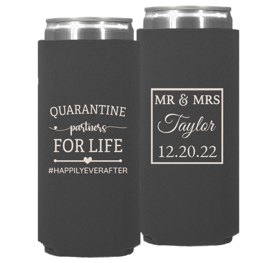 Wedding – Quarantine Partners For Life - Neoprene Slim Can 088