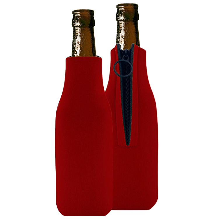 Red Bottle Koozie Neoprene
