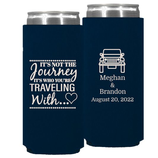 Wedding - It's Not The Journey Jeep - Foam Slim Can 071