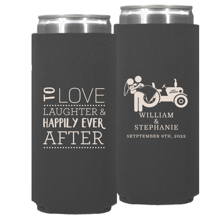 Wedding 001 - To Love Laughter Tractor - Neoprene Slim Can