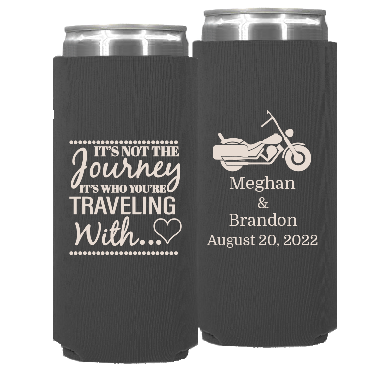 Wedding - It's Not The Journey Motorcycle (2) - Neoprene Slim Can 070