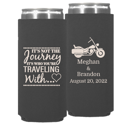 Wedding - It's Not The Journey Motorcycle (2) - Neoprene Slim Can 070