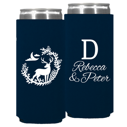 Wedding - Deer With Leaves - Foam Slim Can 104