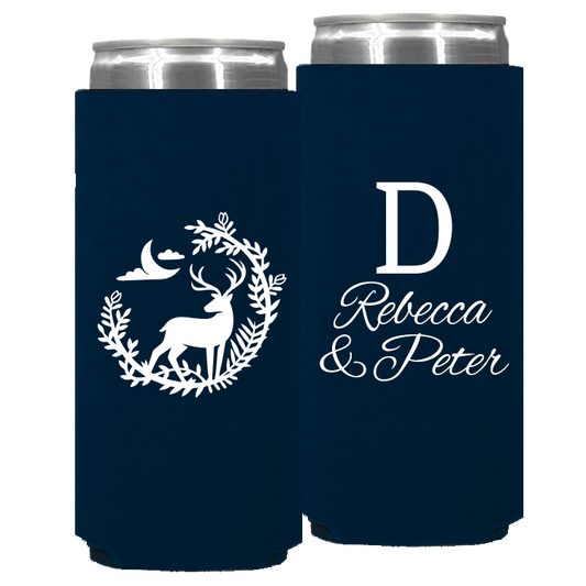 Wedding - Deer With Leaves - Foam Slim Can 104