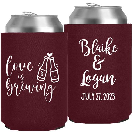 Wedding - Love Is Brewing Bottles - Neoprene Can 111