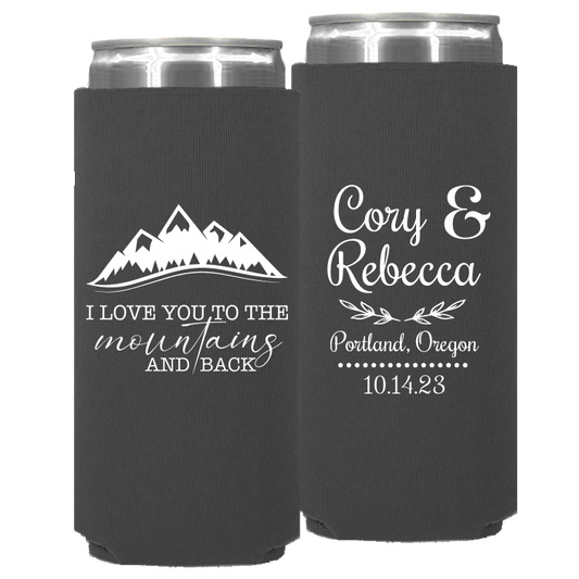 Wedding - Mountain I Love You To The Mountains And Back - Neoprene Slim Can 117