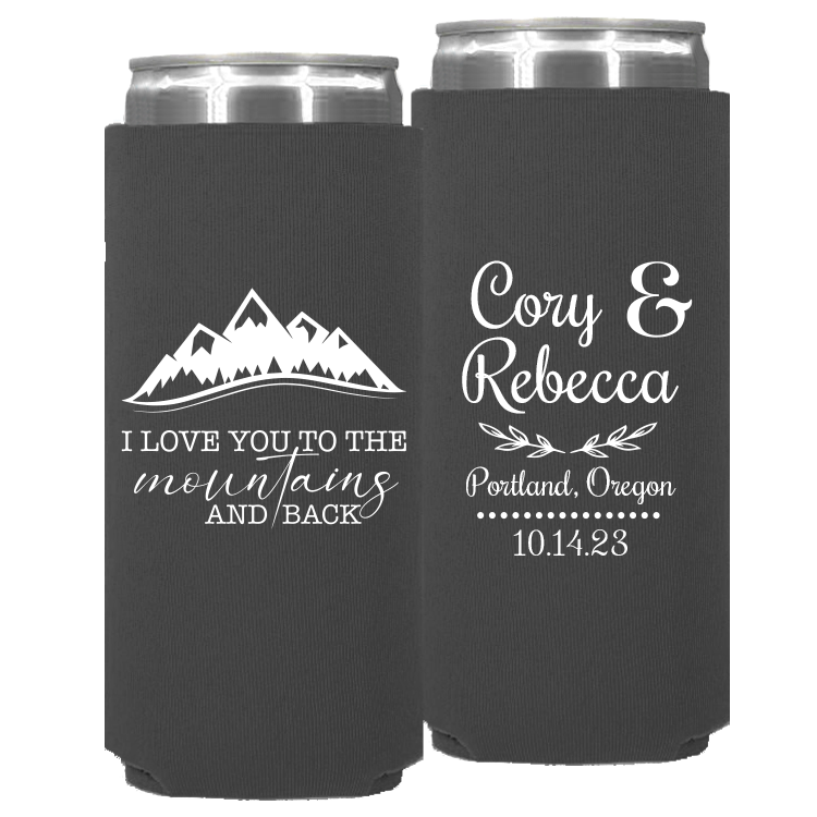 Wedding - Mountain I Love You To The Mountains And Back - Neoprene Slim Can 117