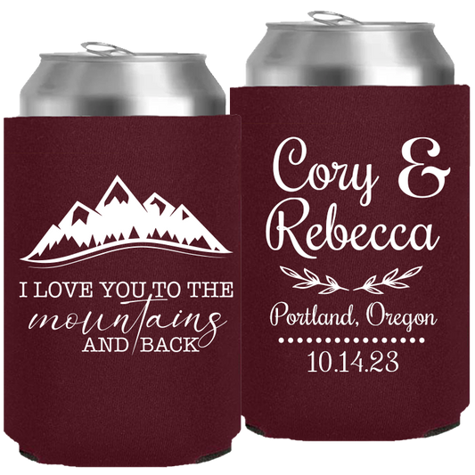 Wedding - Mountain I Love You To The Mountains And Back - Neoprene Can 117