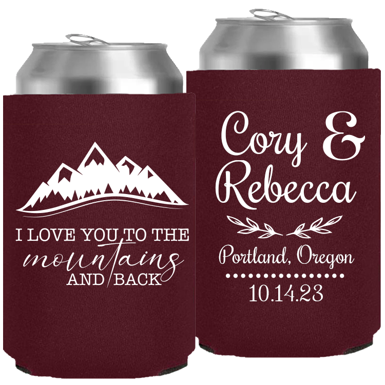 Wedding - Mountain I Love You To The Mountains And Back - Neoprene Can 117