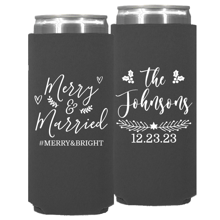 Wedding - Merry & Married - Neoprene Slim Can 121